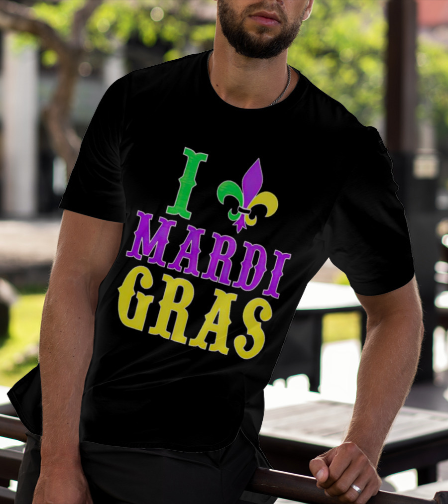 I ❤️ Mardi Gras Fleur-de-Lis T-Shirt