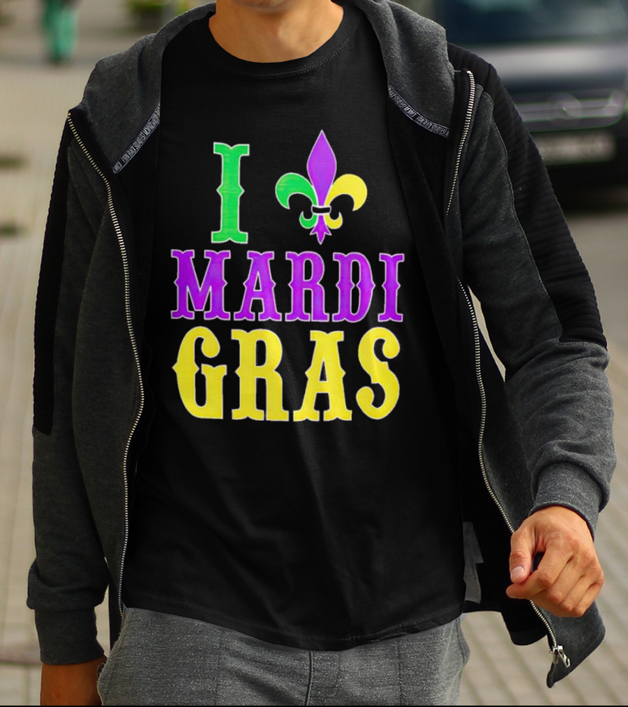 I ❤️ Mardi Gras Fleur-de-Lis T-Shirt