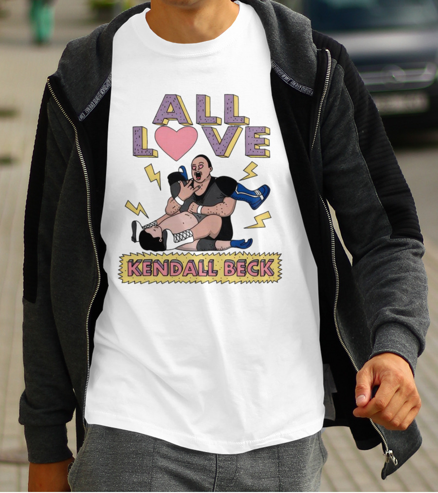 Kendall Beck All Love Wrestling 90s Iconic T-Shirt