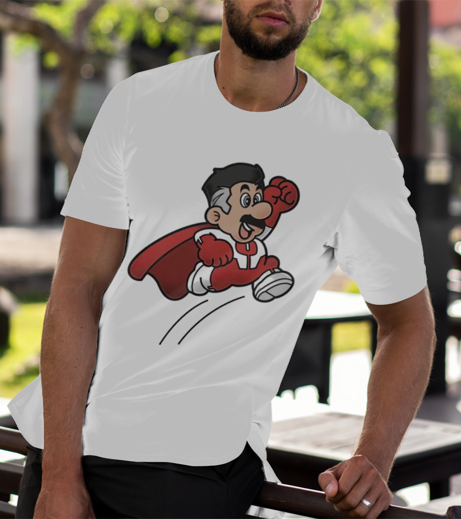 Omni Mario Superhero Jumping Manoeuver T-Shirt