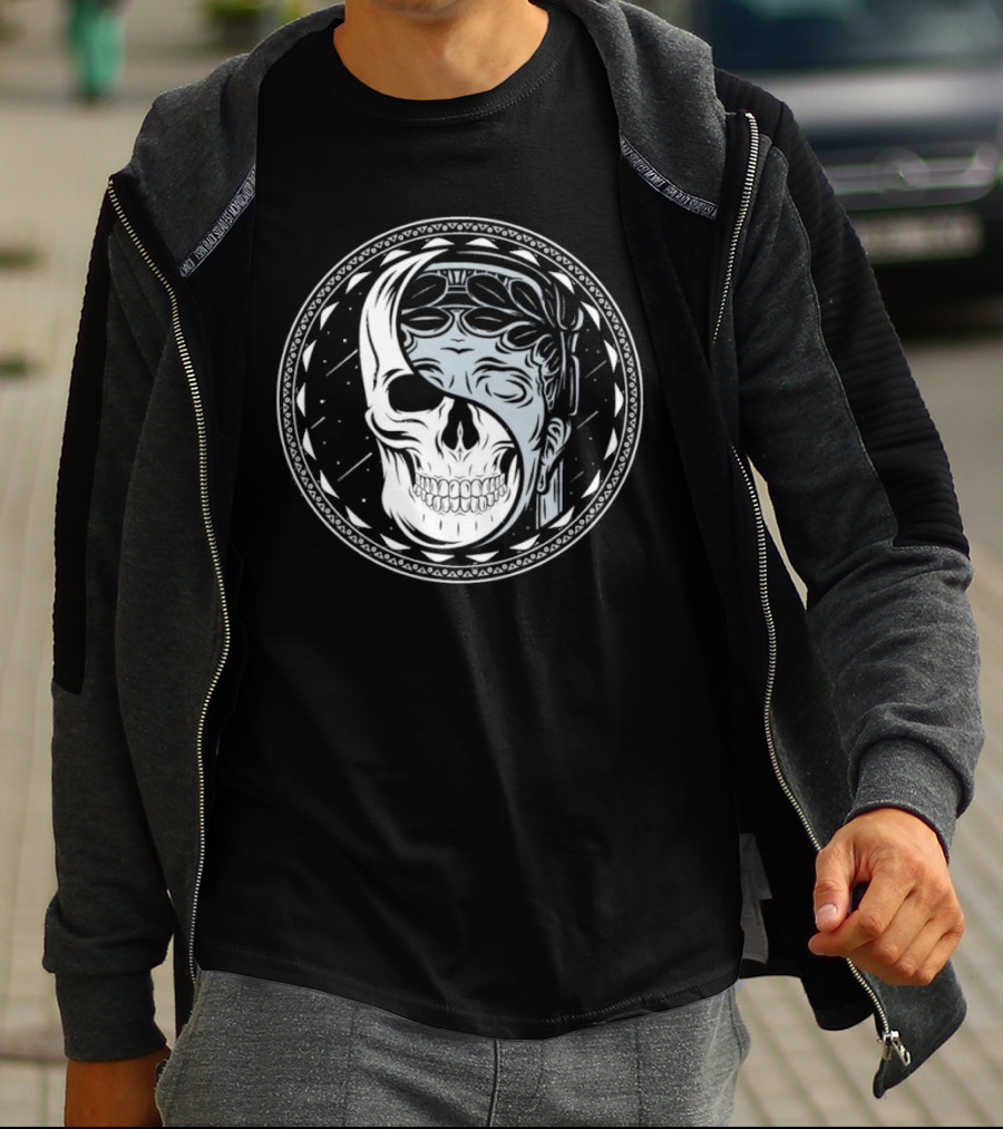Skull Guardian Yin Yang Mask Fusion T-Shirt