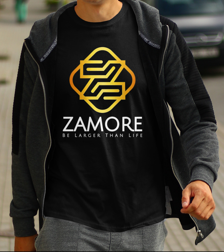 Zamore Be Larger Than Life Gold Geometric T-Shirt