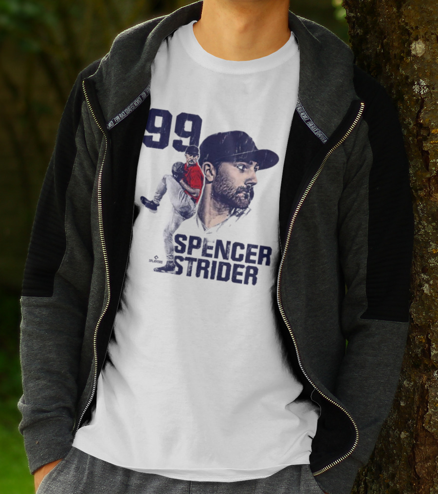 Spencer Strider 99 Atlanta Braves Vintage Players T-Shirt