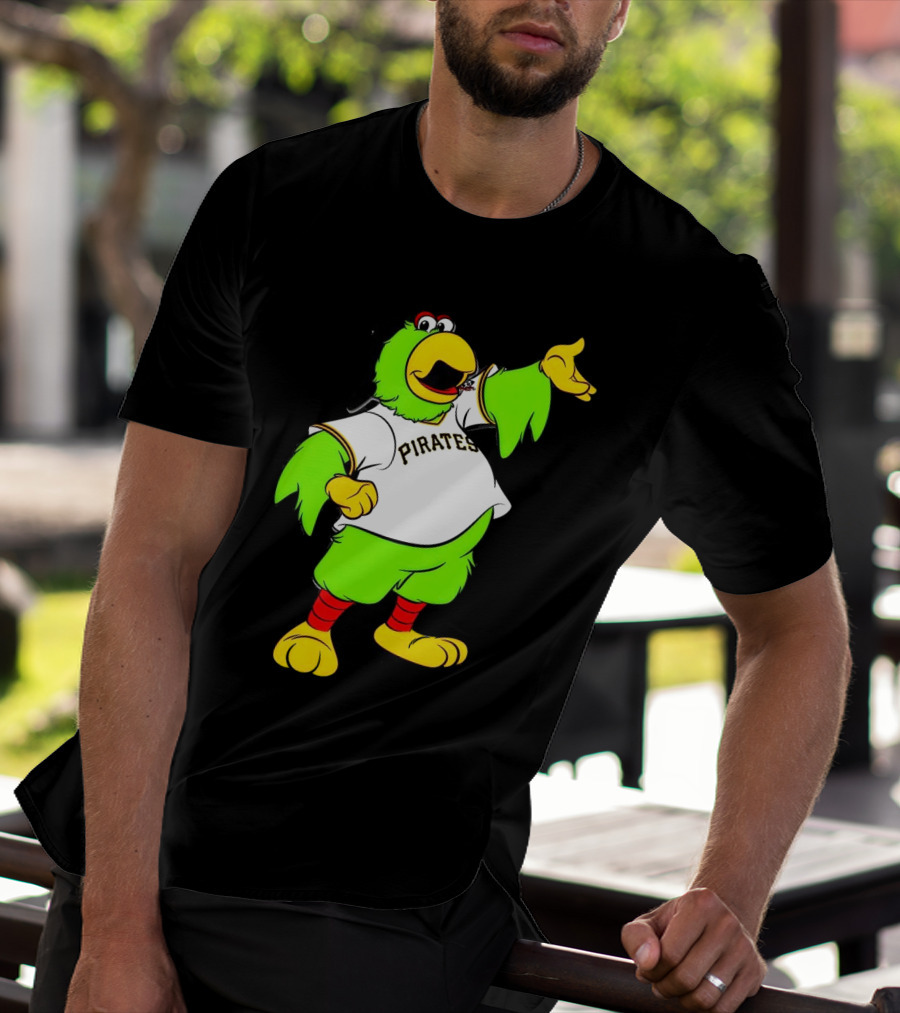 Pittsburgh Pirates Parrot Mascot Cheerful T-Shirt