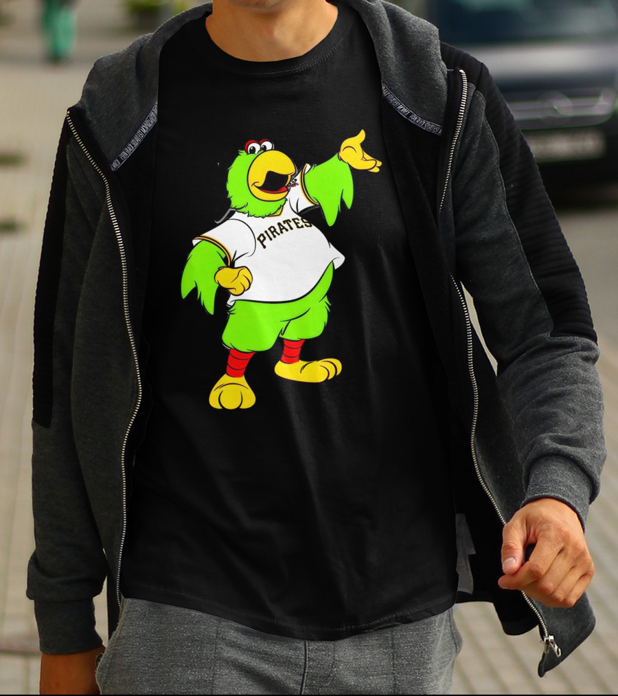 Pittsburgh Pirates Parrot Mascot Cheerful T-Shirt