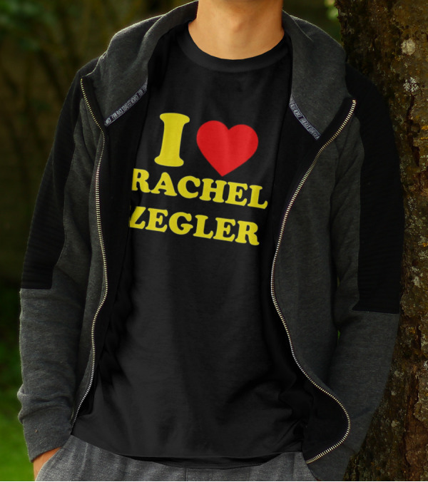 I Love Rachel Zegler Bold Yellow Letters With Red Heart T-Shirt