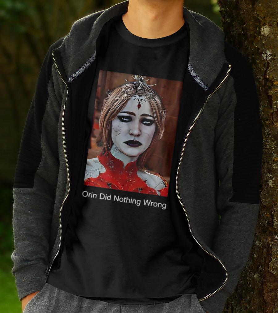 Orin Did Nothing Wrong Mysterious Woman With Dark Makeup And Red T-Shirt