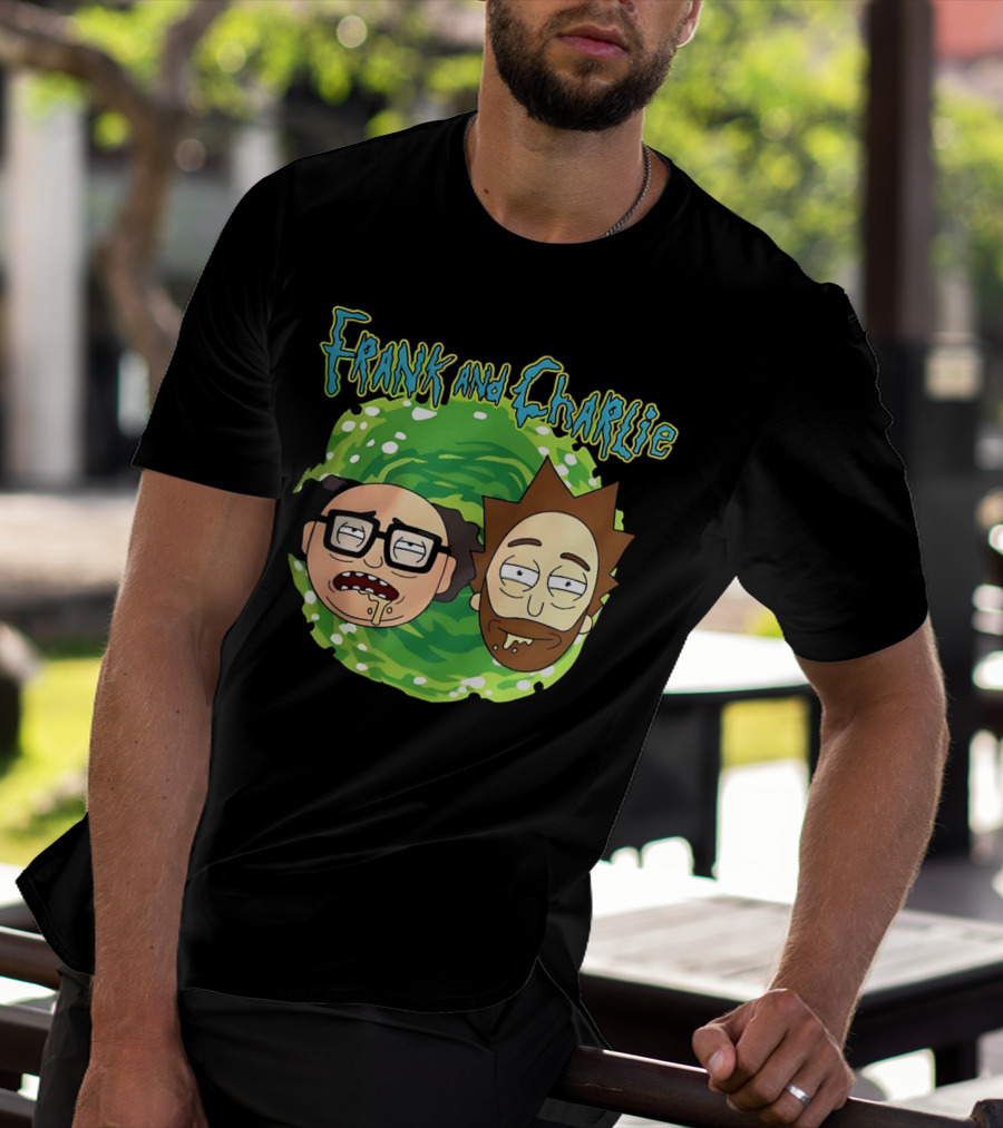 Frank And Charlie Rick And Morty Portal Faces T-Shirt
