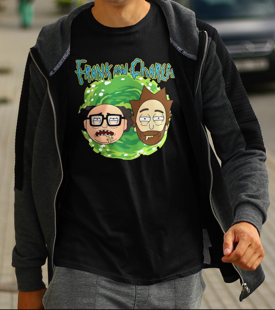 Frank And Charlie Rick And Morty Portal Faces T-Shirt