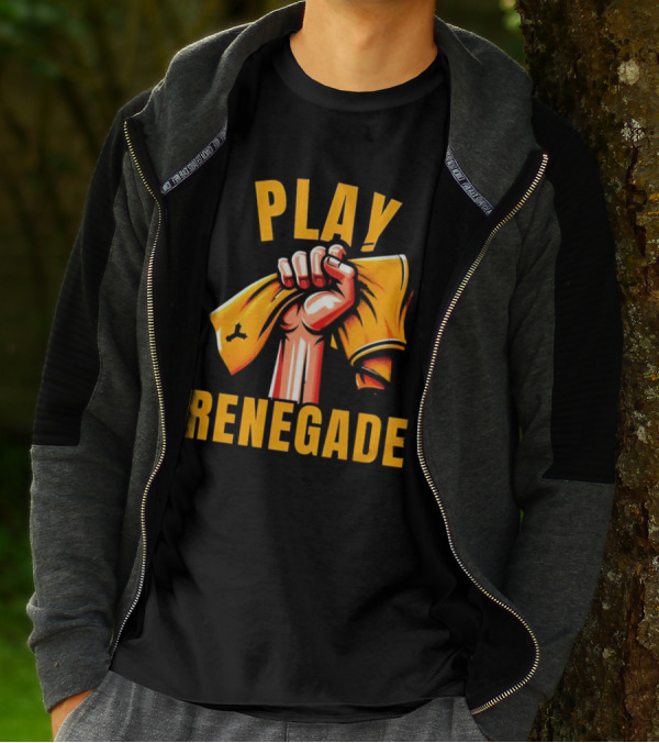 Play Renegade Hand Holding Yellow Towel T-Shirt