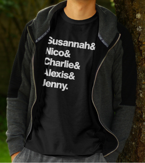 Susannah Nico Charlie Alexis Jenny Ampersand Series T-Shirt