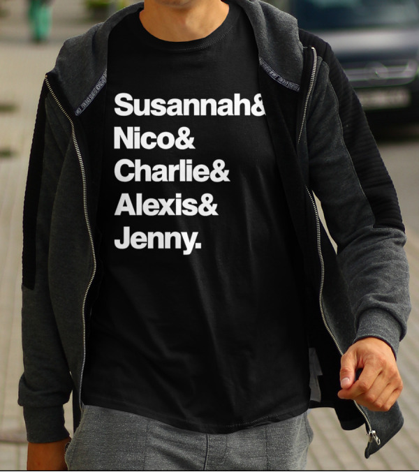 Susannah Nico Charlie Alexis Jenny Ampersand Series T-Shirt