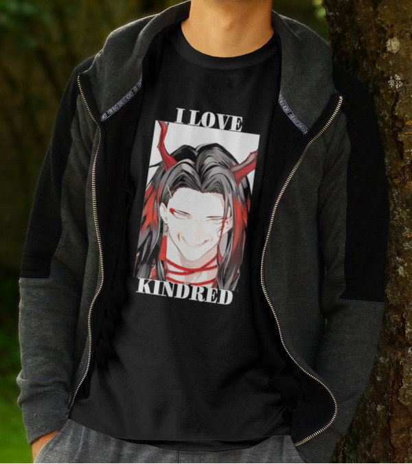 Vox Akuma I Love Kindred Red Horns Anime Character T-Shirt