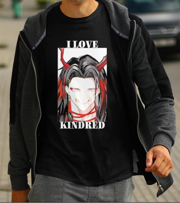 Vox Akuma I Love Kindred Red Horns Anime Character T-Shirt