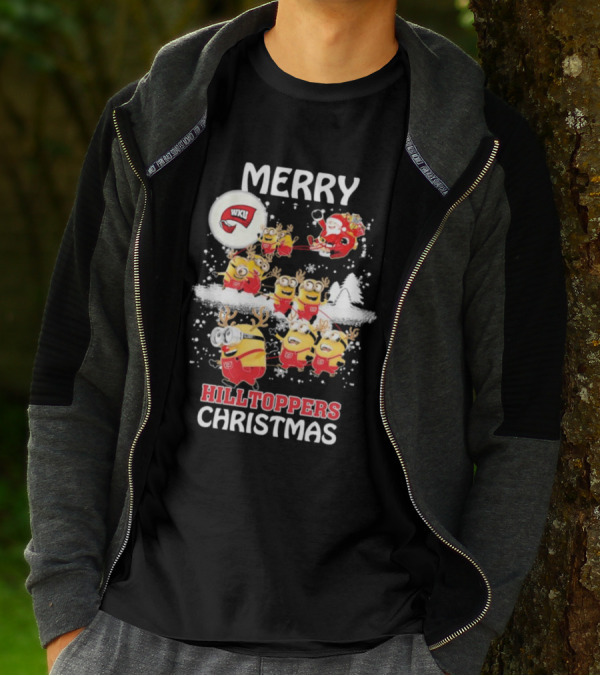 Merry WKU Hilltoppers Minions Christmas T-Shirt