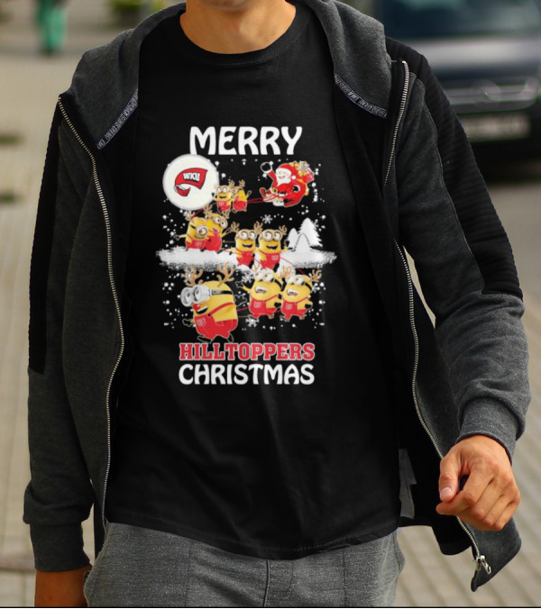 Merry WKU Hilltoppers Minions Christmas T-Shirt