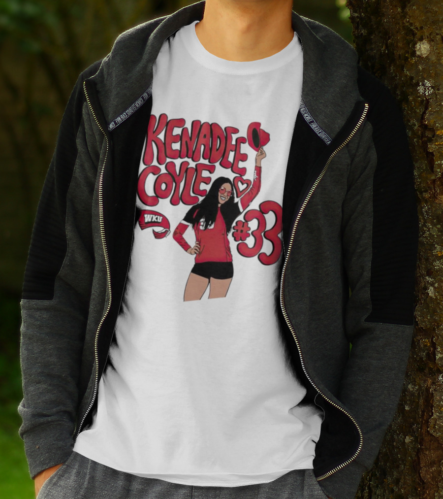 Kenadee Coyle WKU Heart #33 Western Kentucky Hilltoppers Volleyball T-Shirt