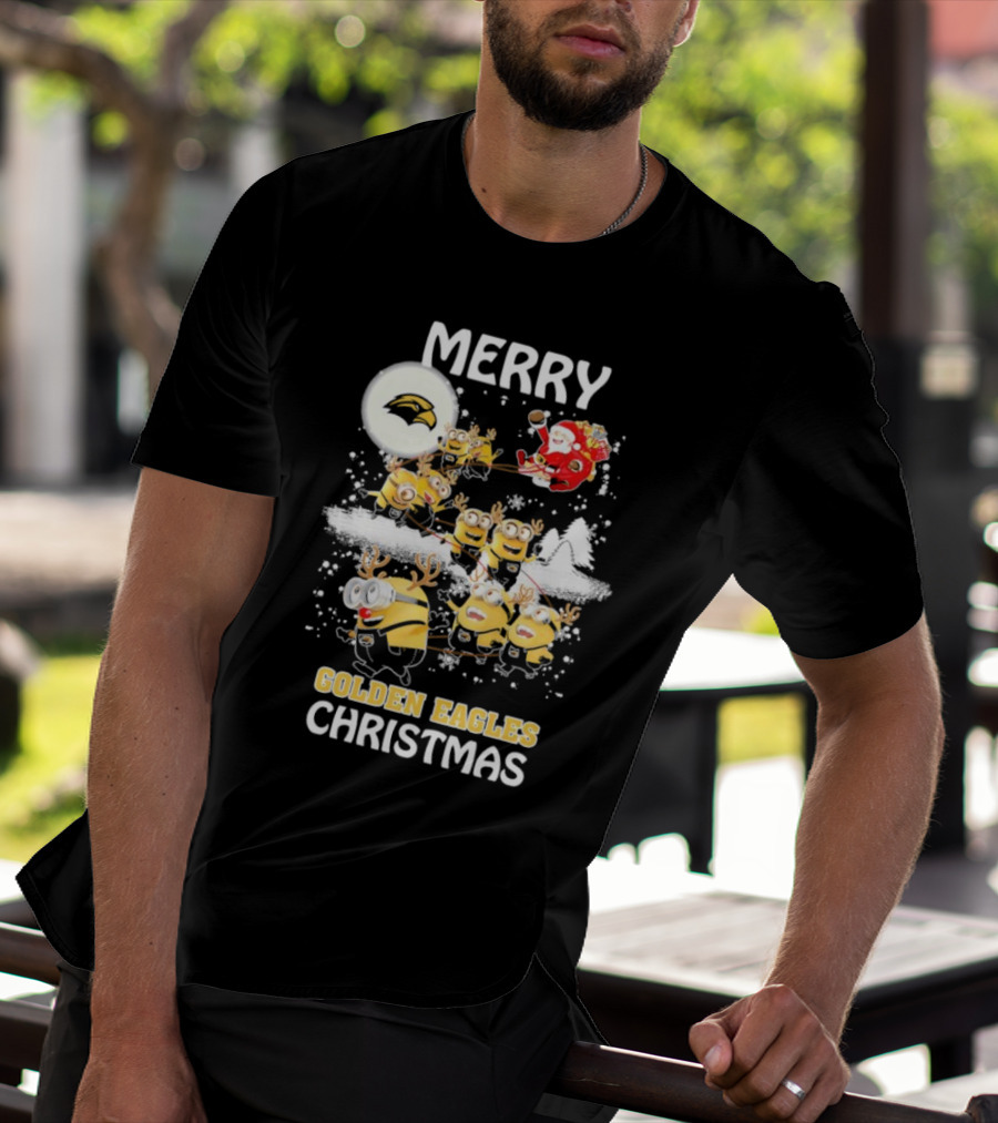 Merry Minions Southern Miss Golden Eagles Christmas T-Shirt