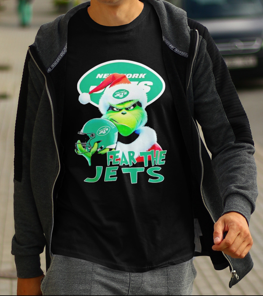 New York Jets Grinch Fear The Jets Christmas T-Shirt
