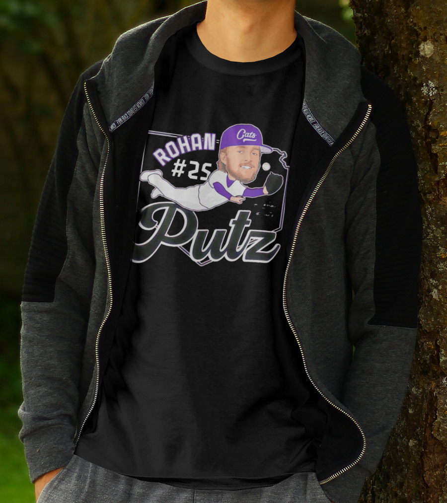 Rohan Putz #25 Kansas State Wildcats Cats Outfielder Signature T-Shirt