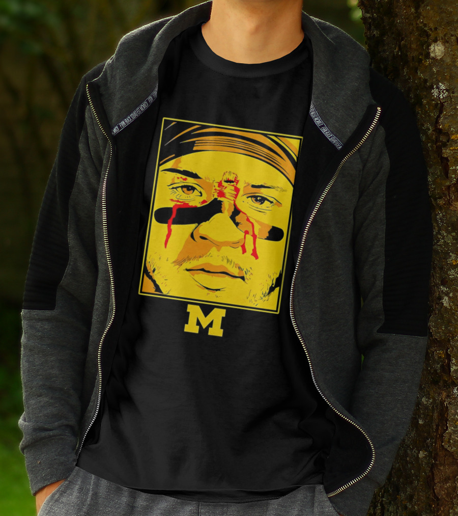 Blake Corum Game Face Michigan Wolverines Football Yellow M T-Shirt