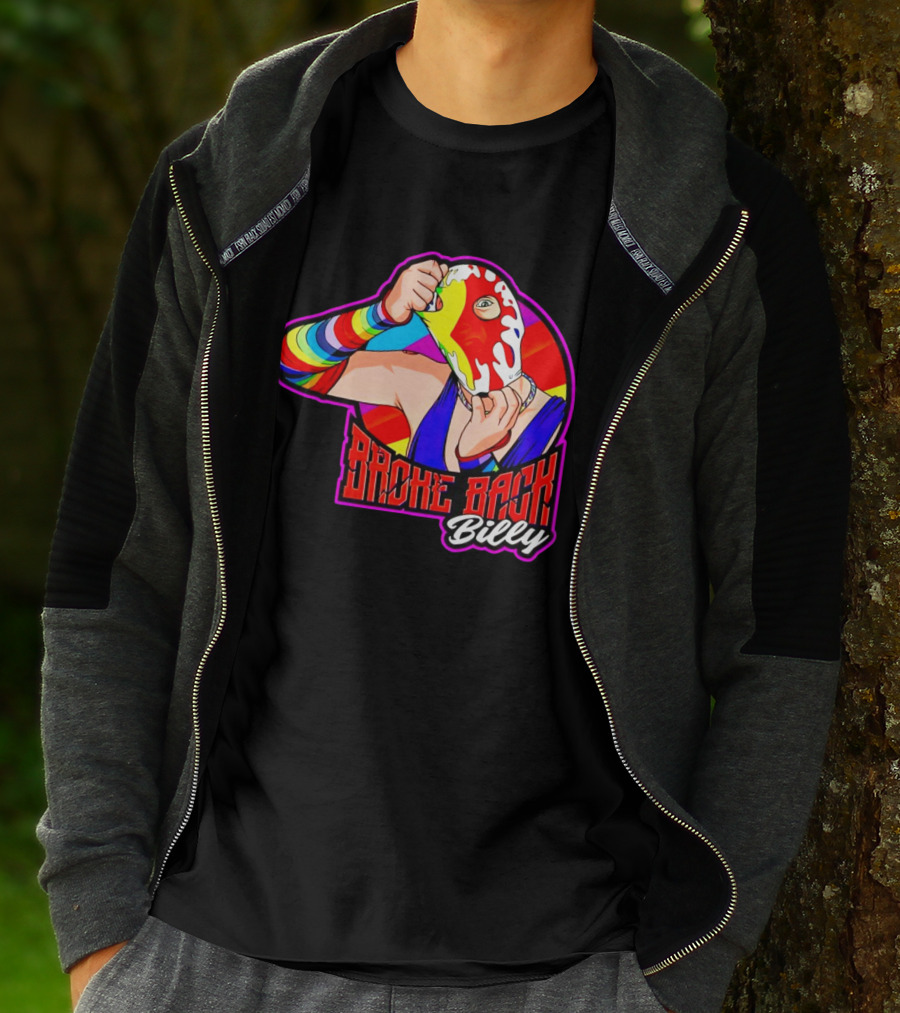 Broke Back Billy Colorful Wrestling Mask T-Shirt