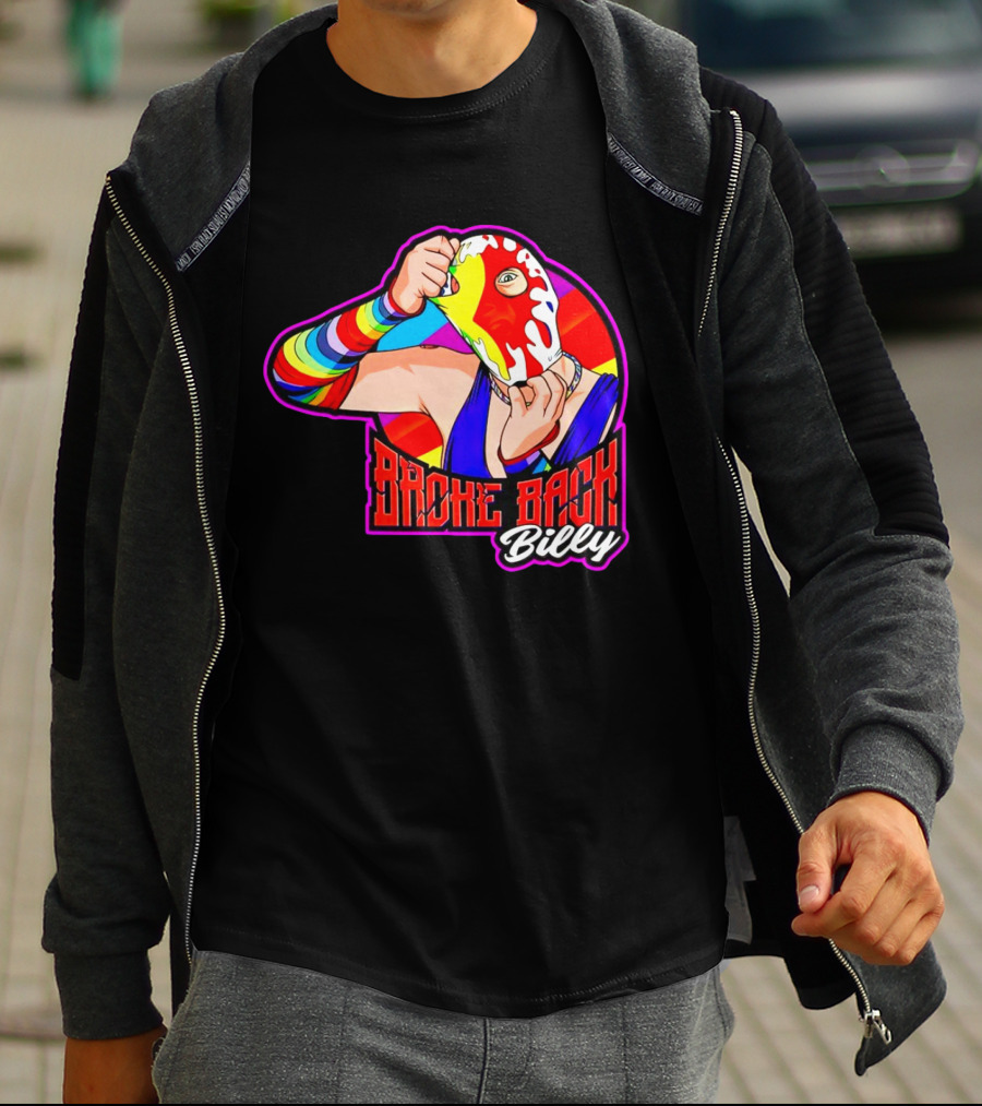 Broke Back Billy Colorful Wrestling Mask T-Shirt