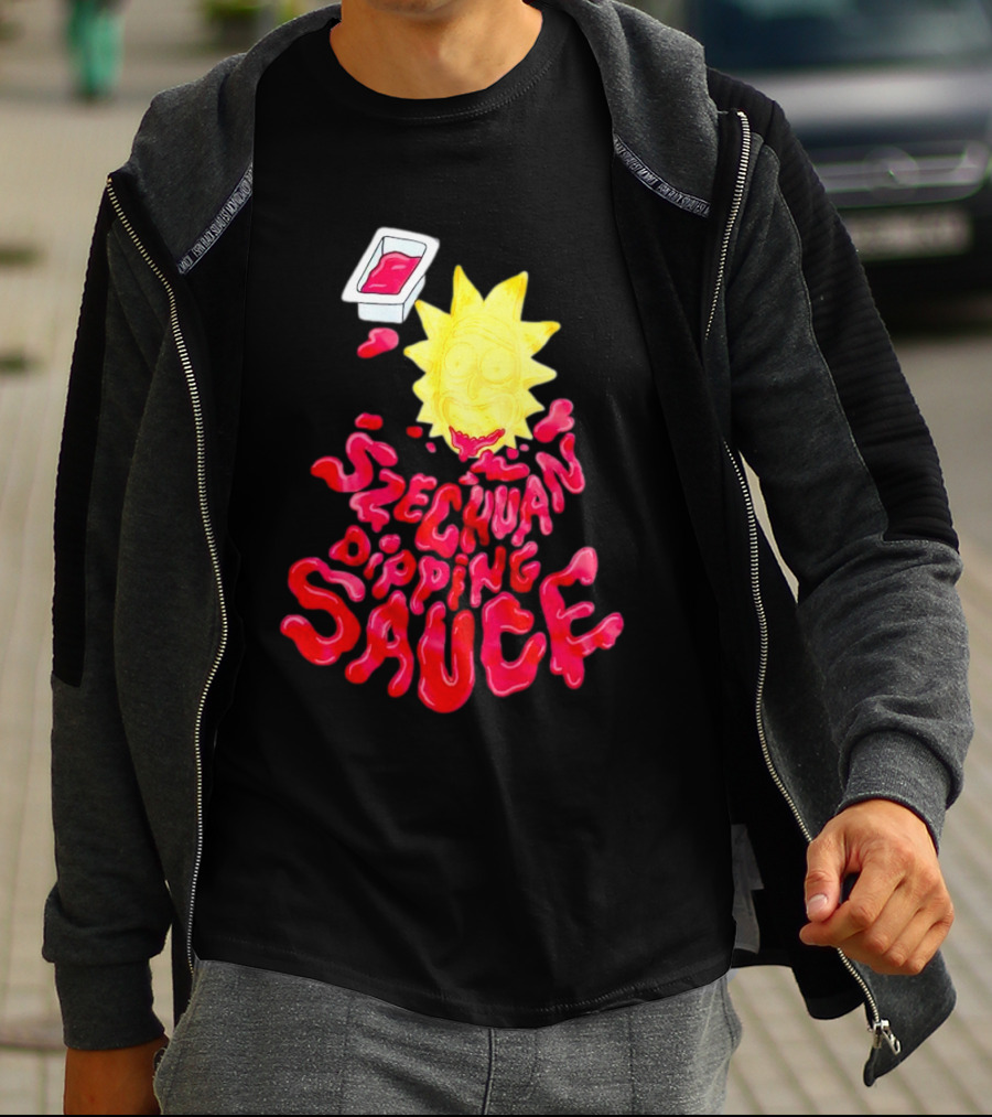 Rick And Morty Szechuan Dipping Sauce Melting Face T-Shirt