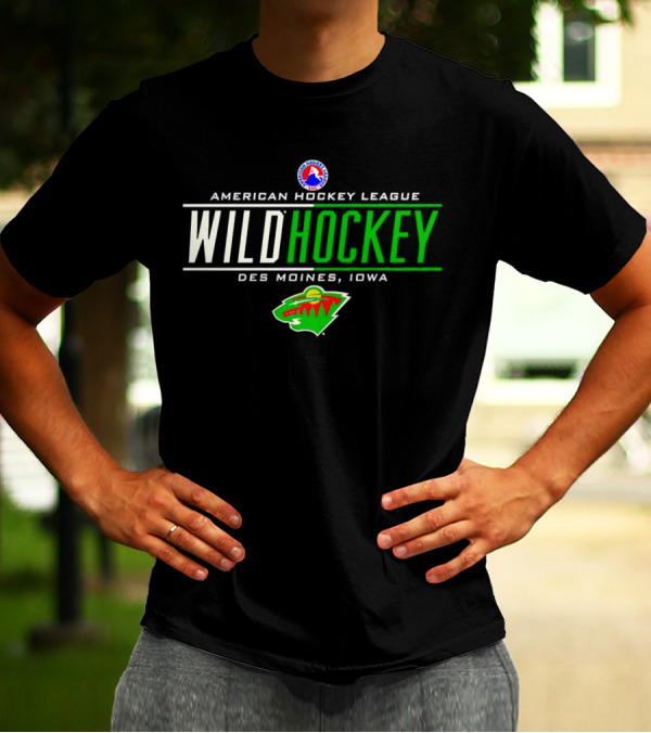 American Hockey League Wild Hockey Des Moines Iowa T-Shirt