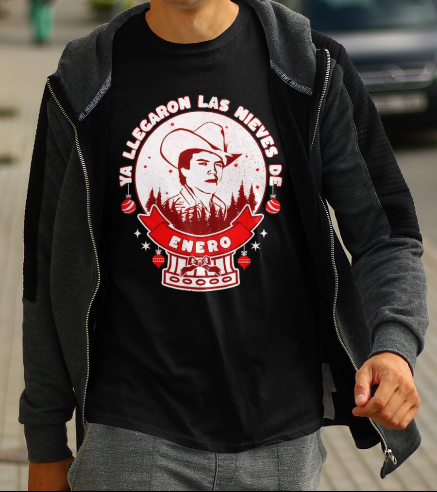 Chalino Sanchez Ya Llegaron Las Nieves De Enero Enero Christmas T-Shirt