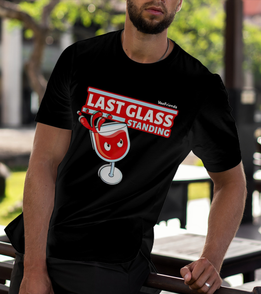 VeeFriends Last Glass Standing Wine Glass Character T-Shirt