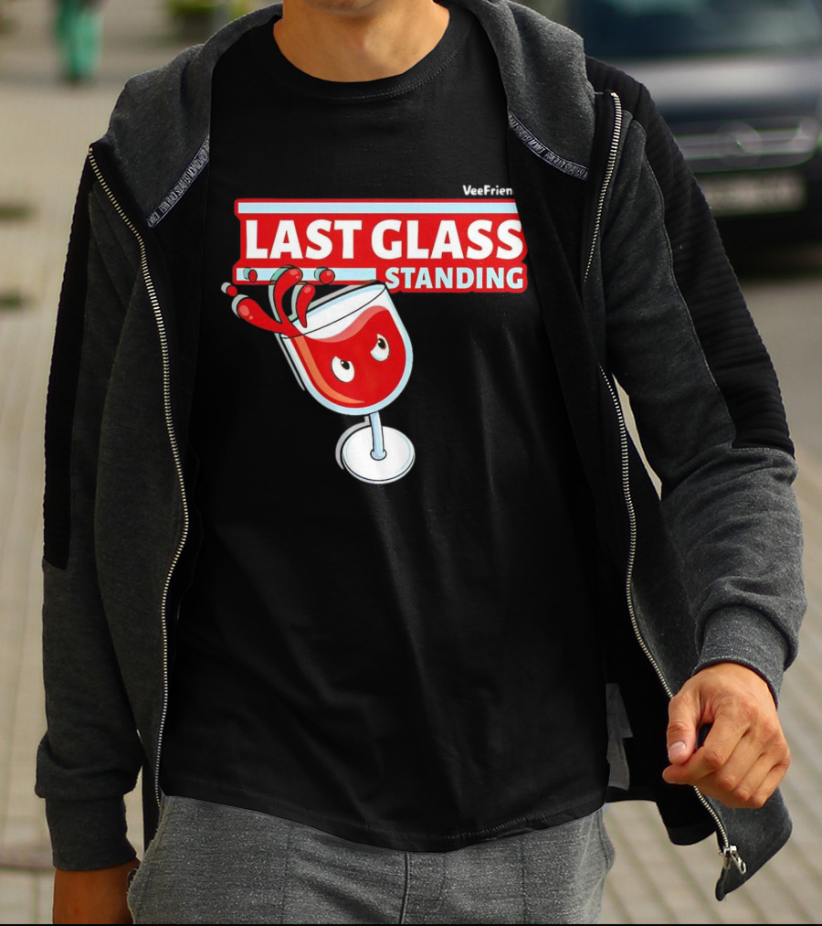 VeeFriends Last Glass Standing Wine Glass Character T-Shirt