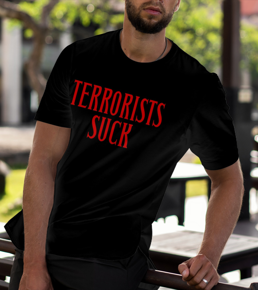 Don Frye Terrorists Suck Red T-Shirt