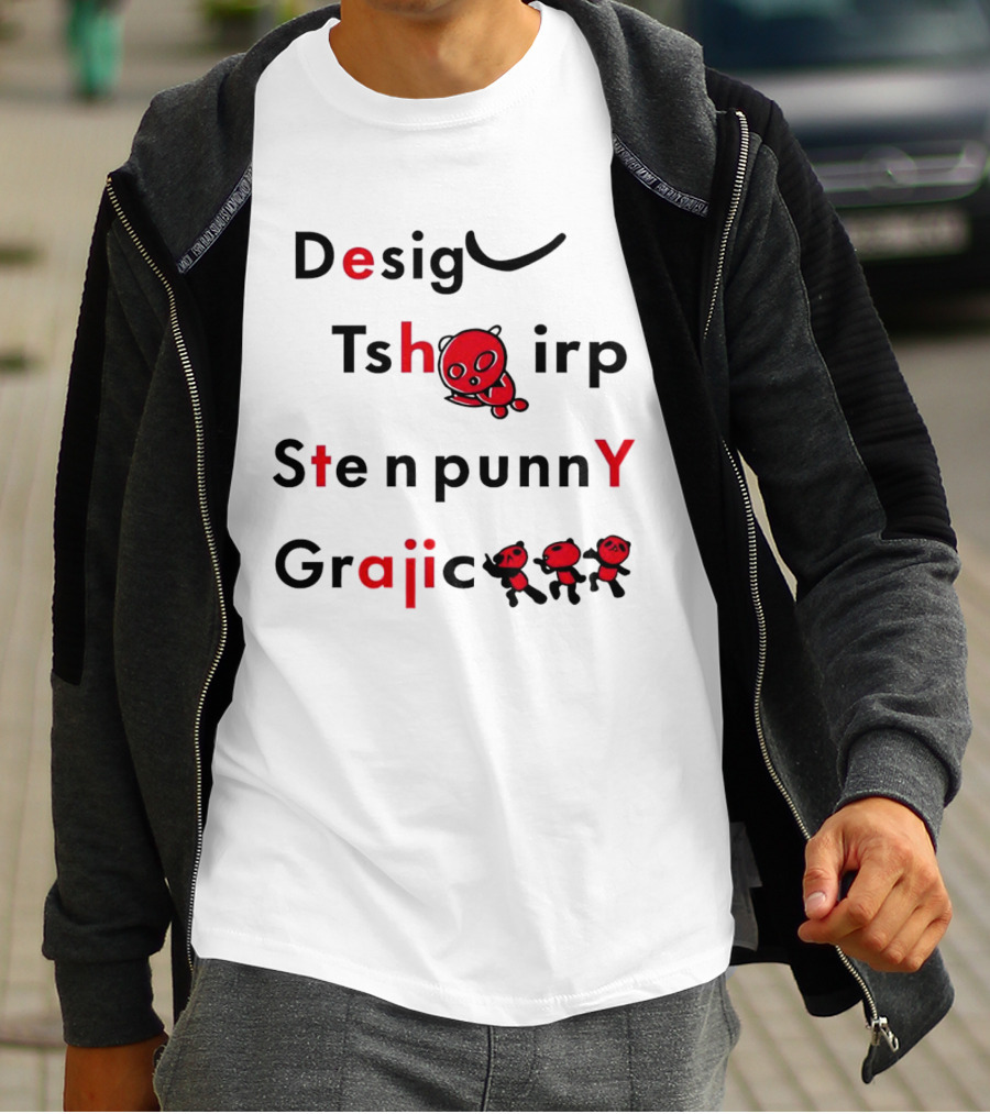 Desig Tshirt Sten Punny Graiic Red Panda Typography T-Shirt