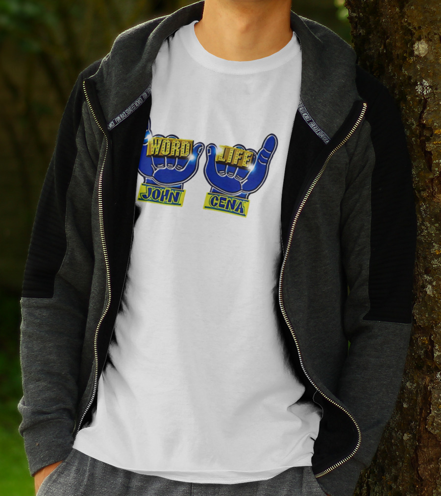 John Cena Word Life Blue Hands Iconic Gesture T-Shirt