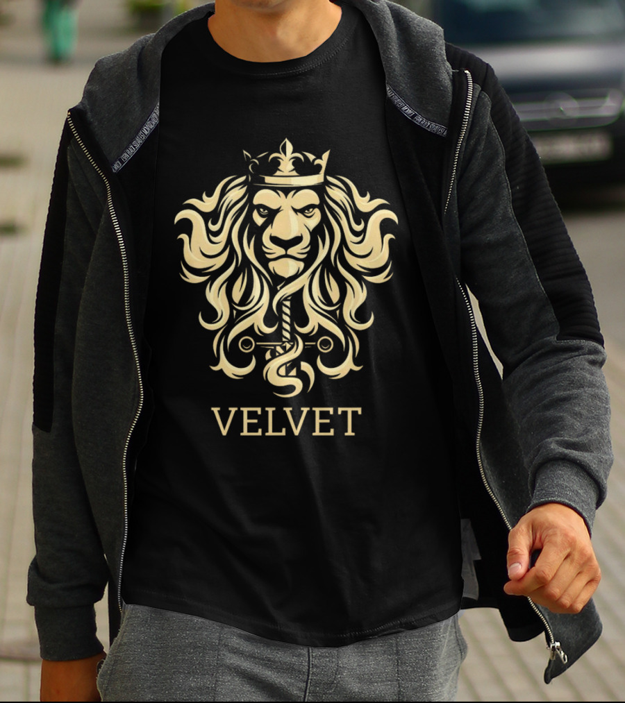 Velvet Jones Velvet Empire Lion Crown Sword T-Shirt