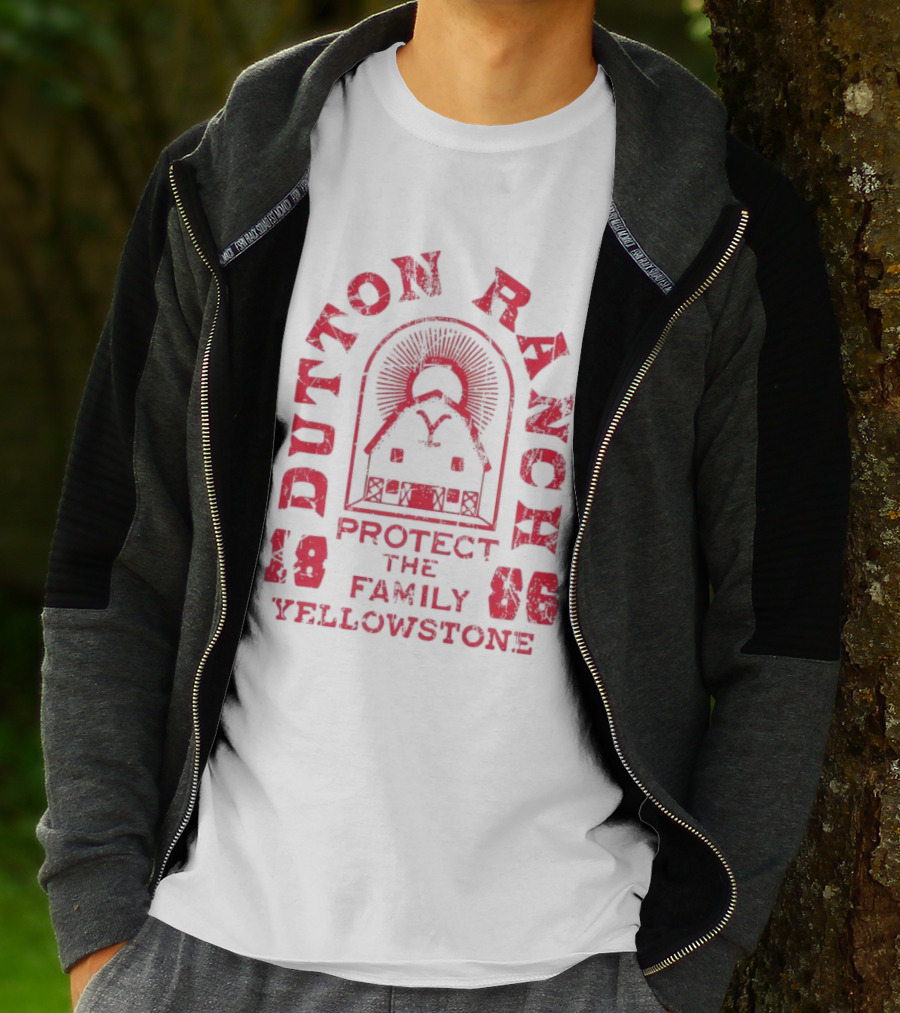 Yellowstone Dutton Ranch Protect The Family 1886 T-Shirt