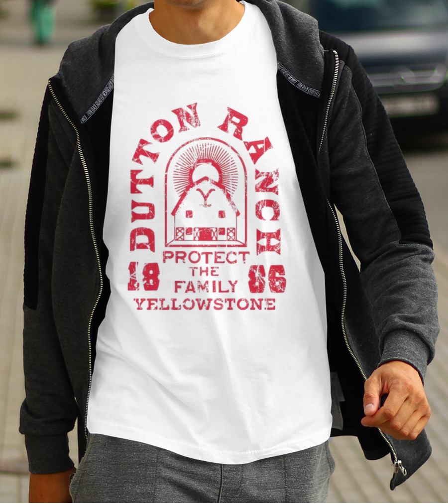 Yellowstone Dutton Ranch Protect The Family 1886 T-Shirt