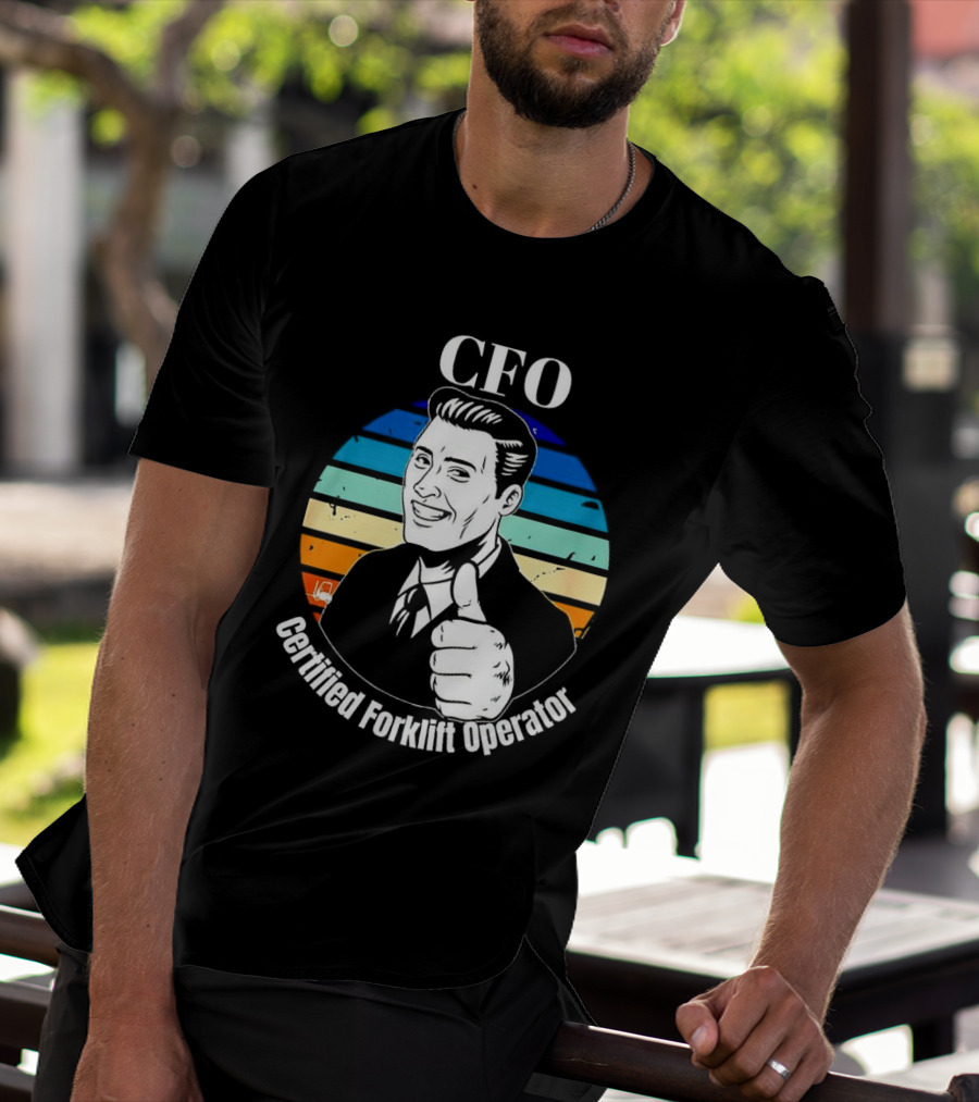 CFO Certified Forklift Operator Retro Thumbs Up T-Shirt