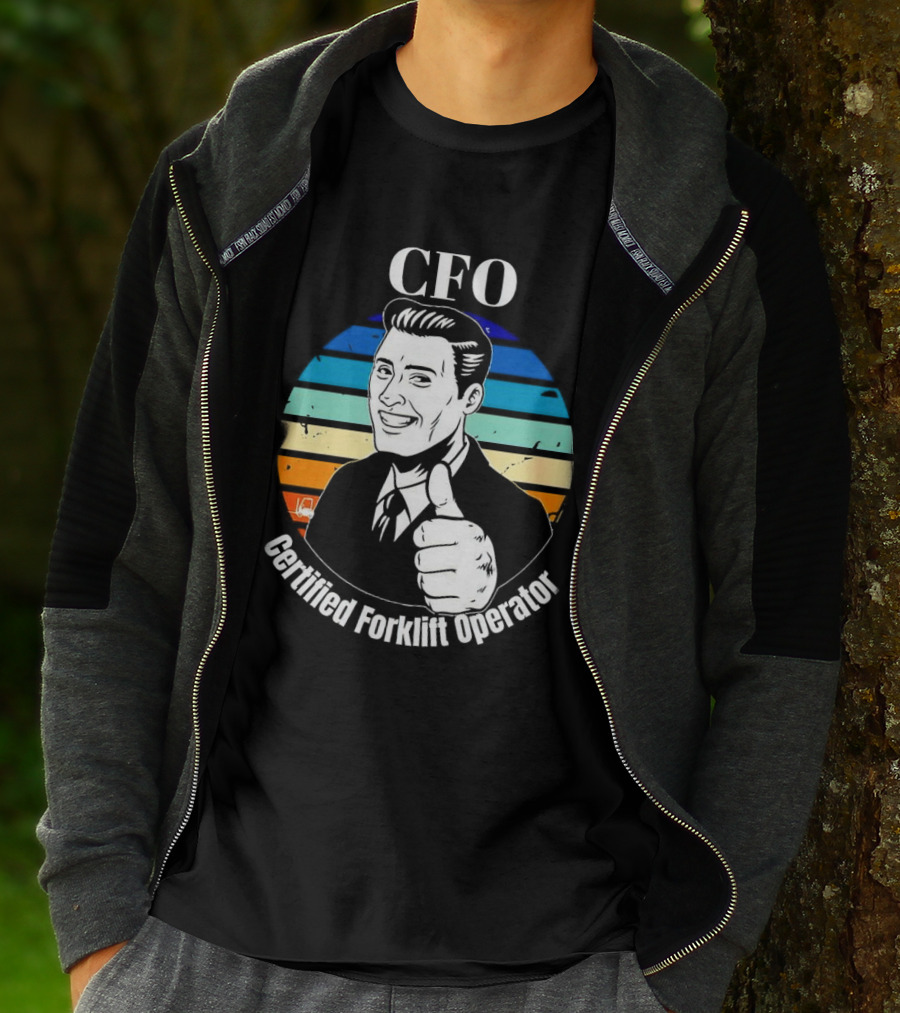 CFO Certified Forklift Operator Retro Thumbs Up T-Shirt