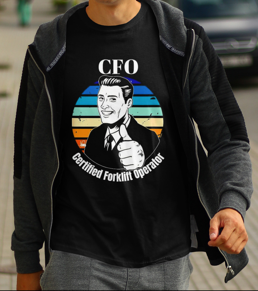CFO Certified Forklift Operator Retro Thumbs Up T-Shirt