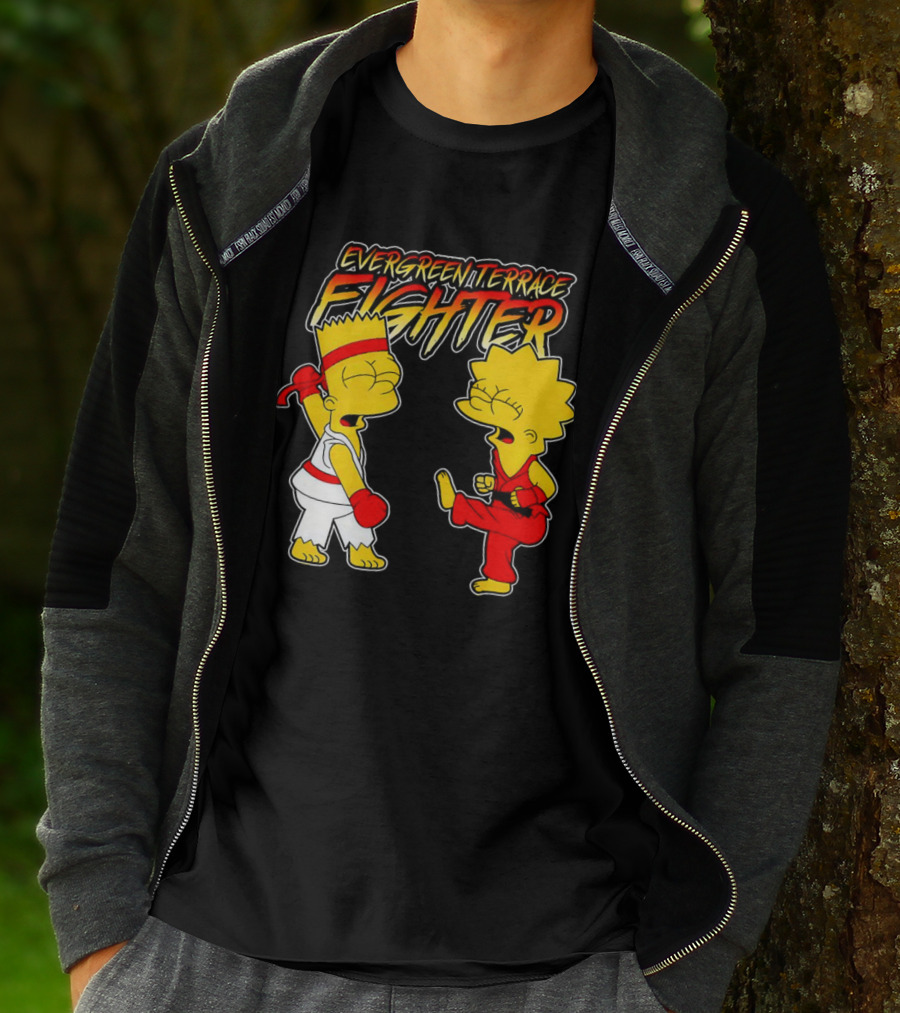 Evergreen Terrace Fighter The Simpsons Street Fighter Crossover T-Shirt