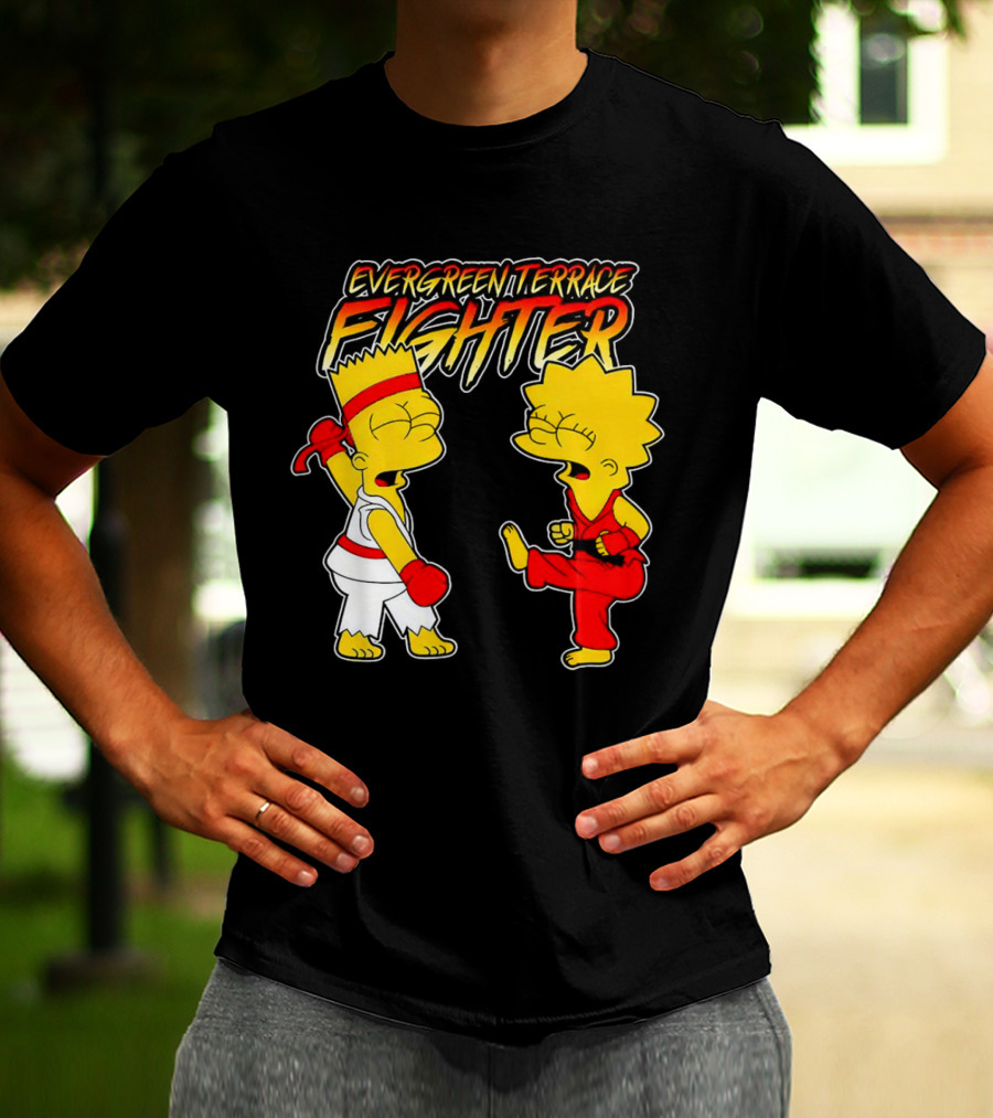 Evergreen Terrace Fighter The Simpsons Street Fighter Crossover T-Shirt