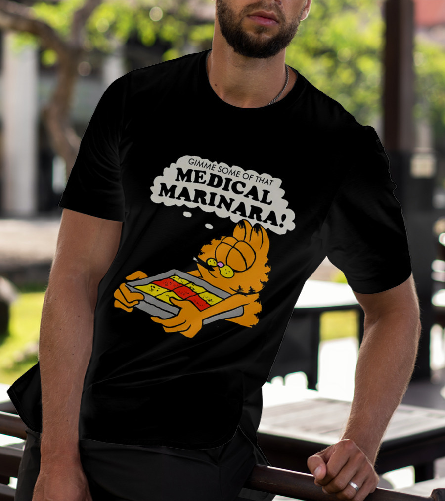 Garfield Gimme Some Of That Medical Marinara With Lasagna T-Shirt