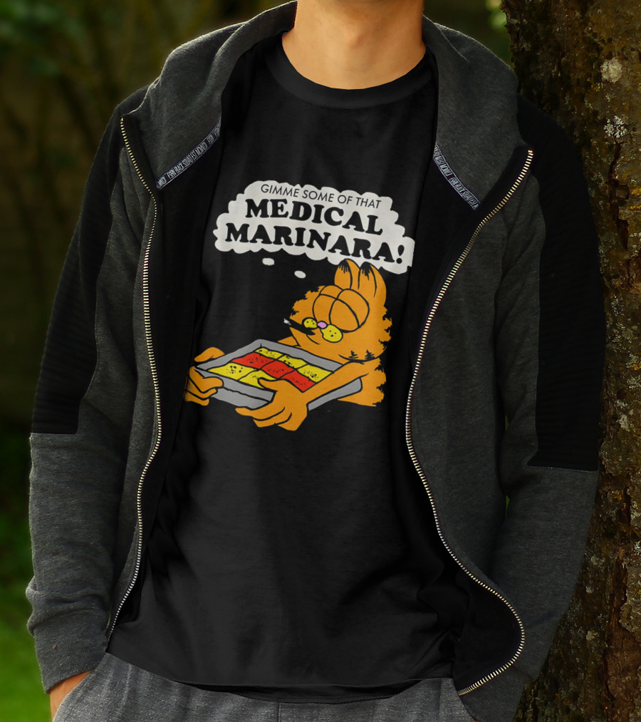 Garfield Gimme Some Of That Medical Marinara With Lasagna T-Shirt