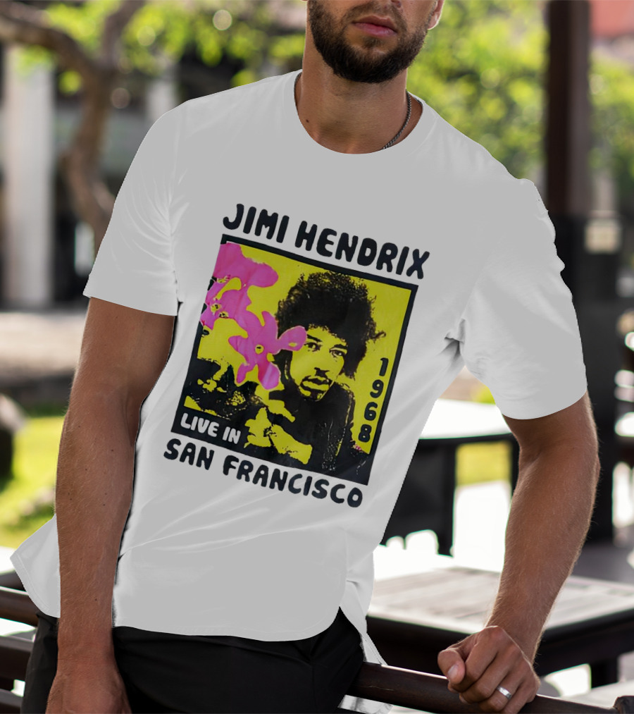 Jimi Hendrix Live In San Francisco 1968 T-Shirt