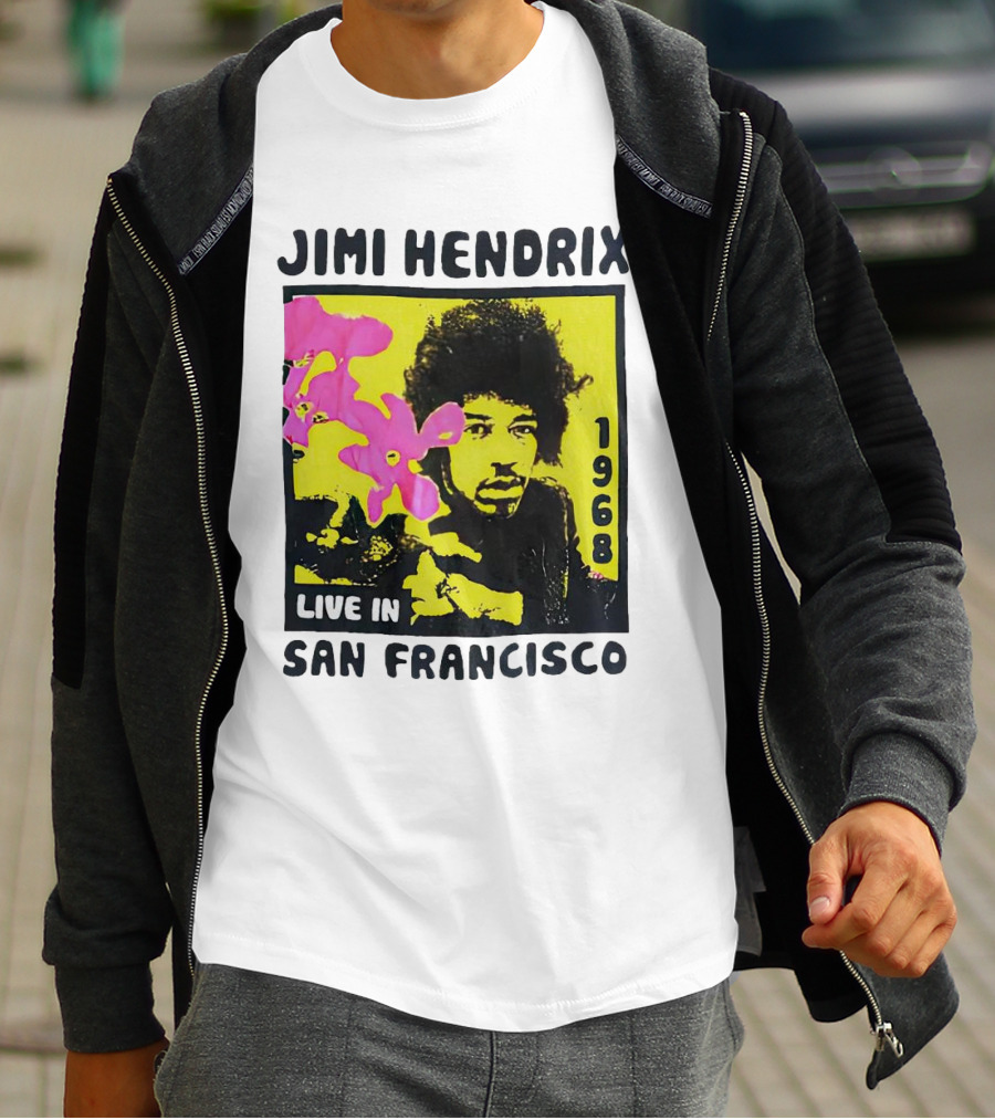 Jimi Hendrix Live In San Francisco 1968 T-Shirt