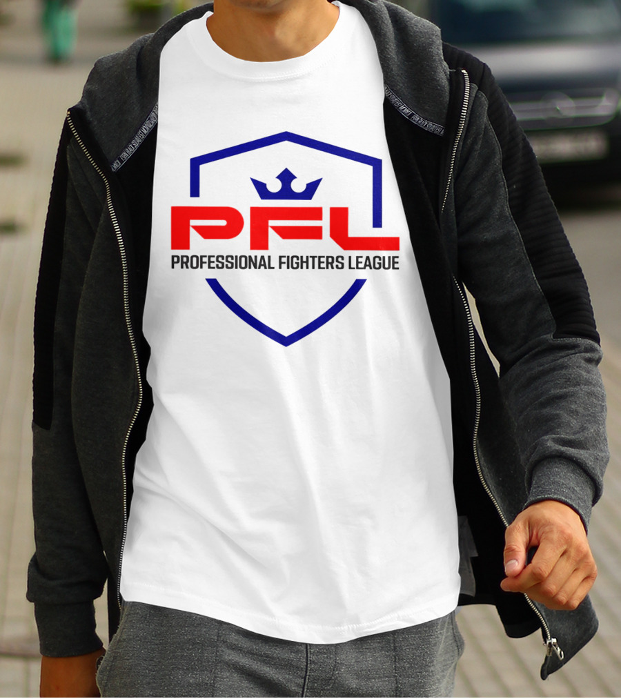 PFL Professional Fighters League Crest With Crown Emblem T-Shirt