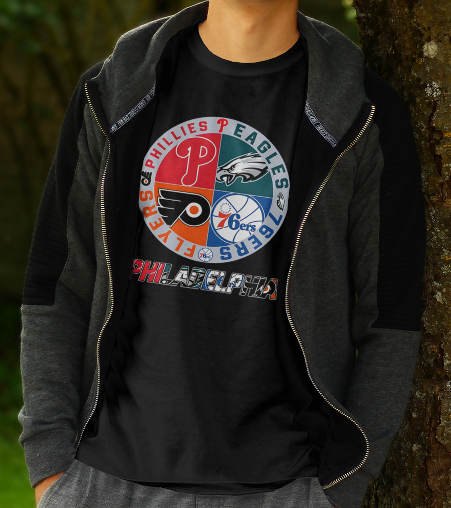 PHILADELPHIA Phillies Eagles 76ers Flyers T-Shirt