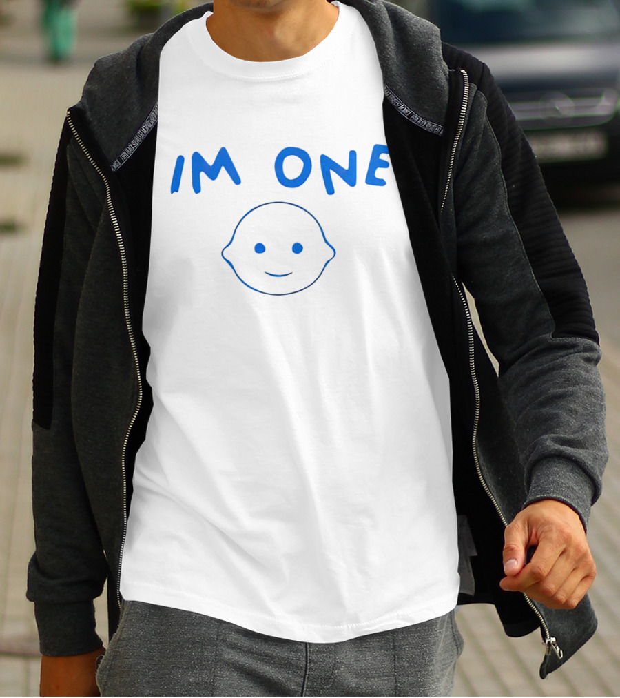Sinjin Drowning I'm One Blue Smiley Face T-Shirt